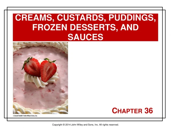 CREAMS, CUSTARDS, PUDDINGS, FROZEN DESSERTS, AND SAUCES