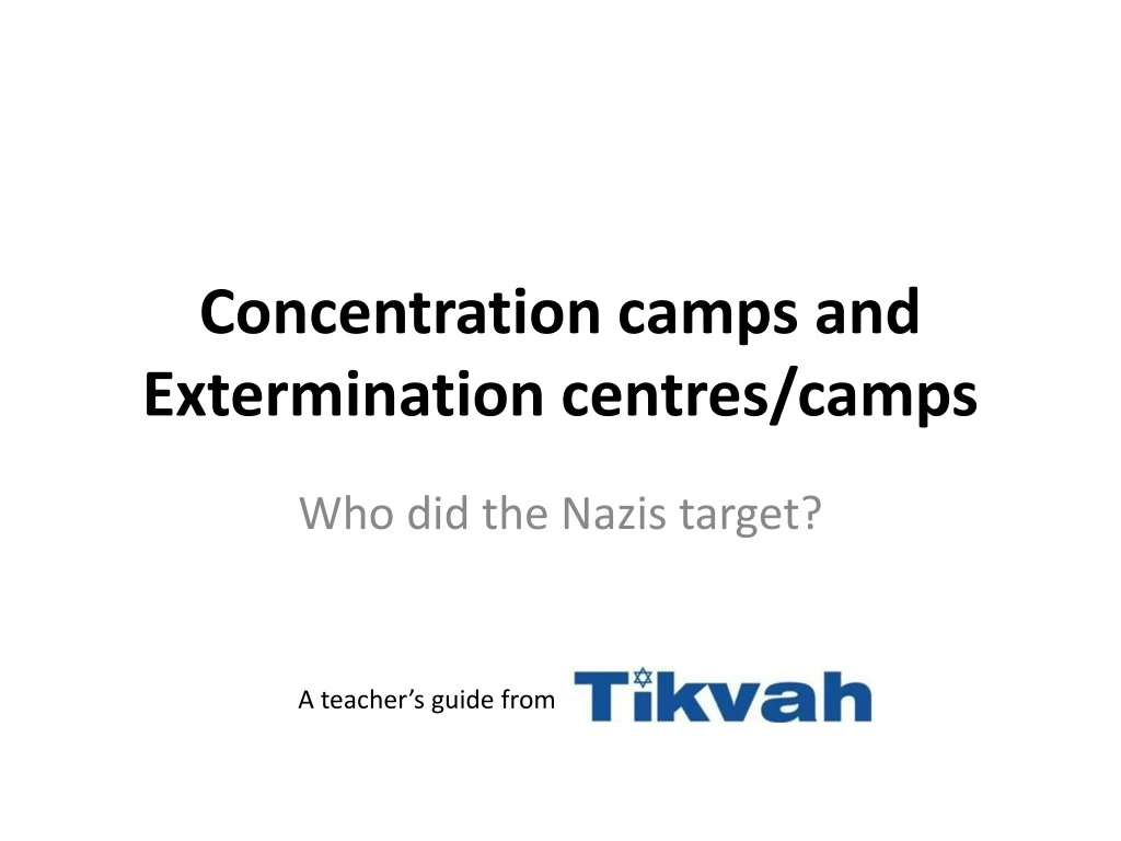 concentration camps and extermination centres camps