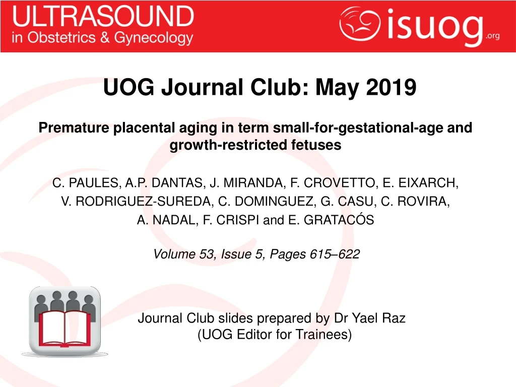 uog journal club may 2019