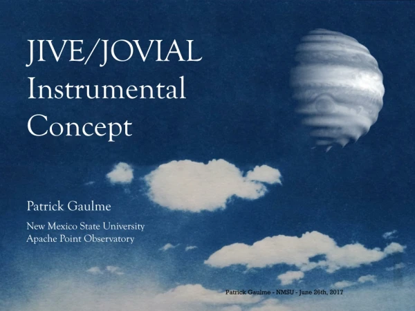JIVE/JOVIAL Instrumental Concept