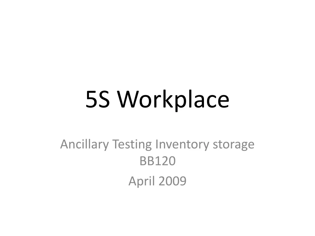 5s workplace