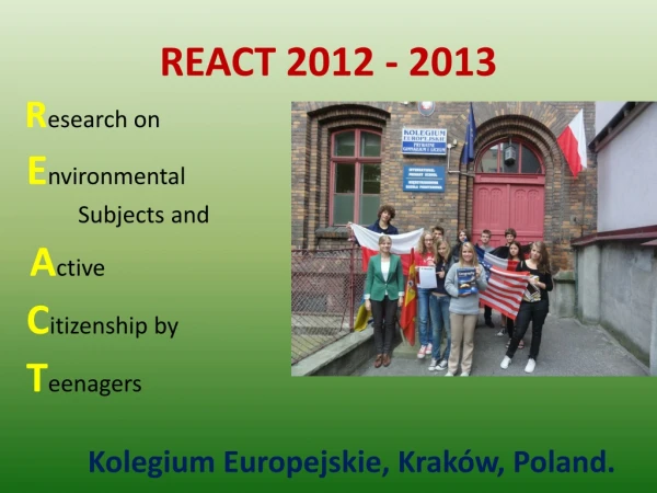 REACT 2012 - 2013