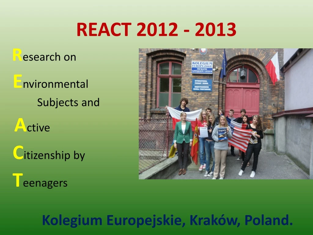 react 2012 2013