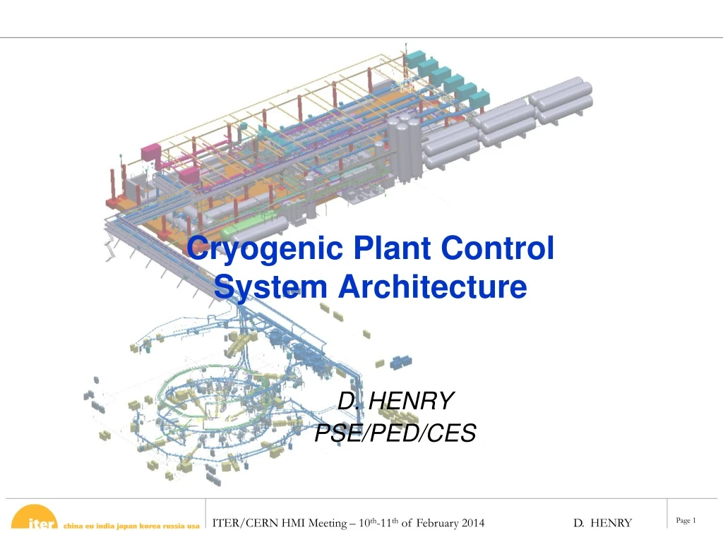 cryogenic plant control system architecture