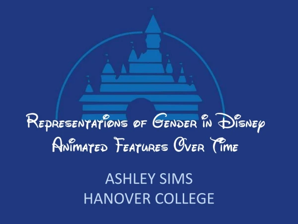 Representations of Gender in Disney Animated Features Over Time