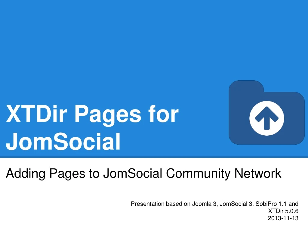 xtdir pages for jomsocial