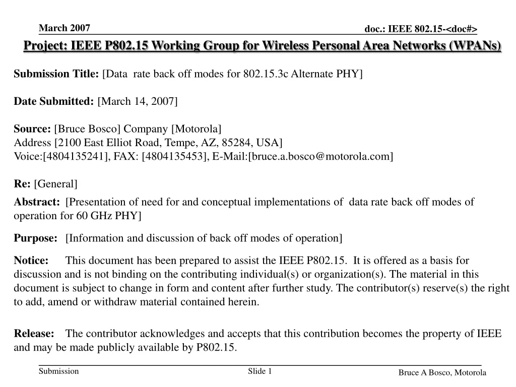 project ieee p802 15 working group for wireless