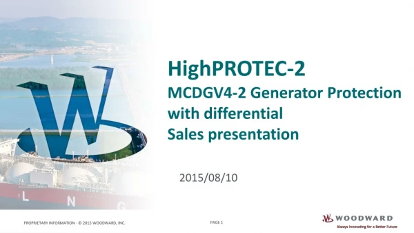 HighPROTEC-2 MCDGV4-2 Generator Protection with differential Sales presentation