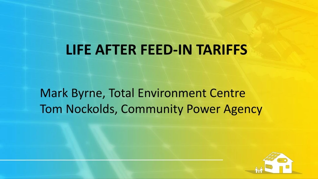 life after feed in tariffs
