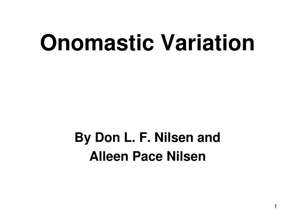 onomastic variation