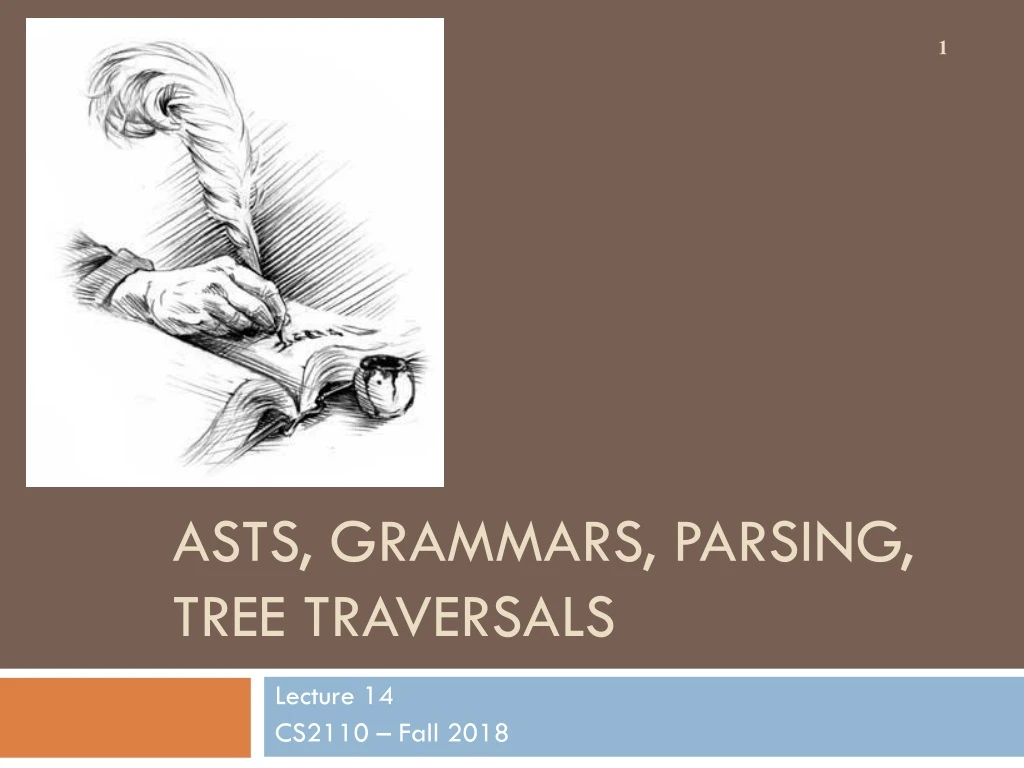 asts grammars parsing tree traversals