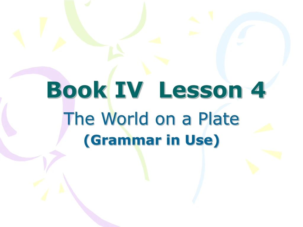 book iv lesson 4