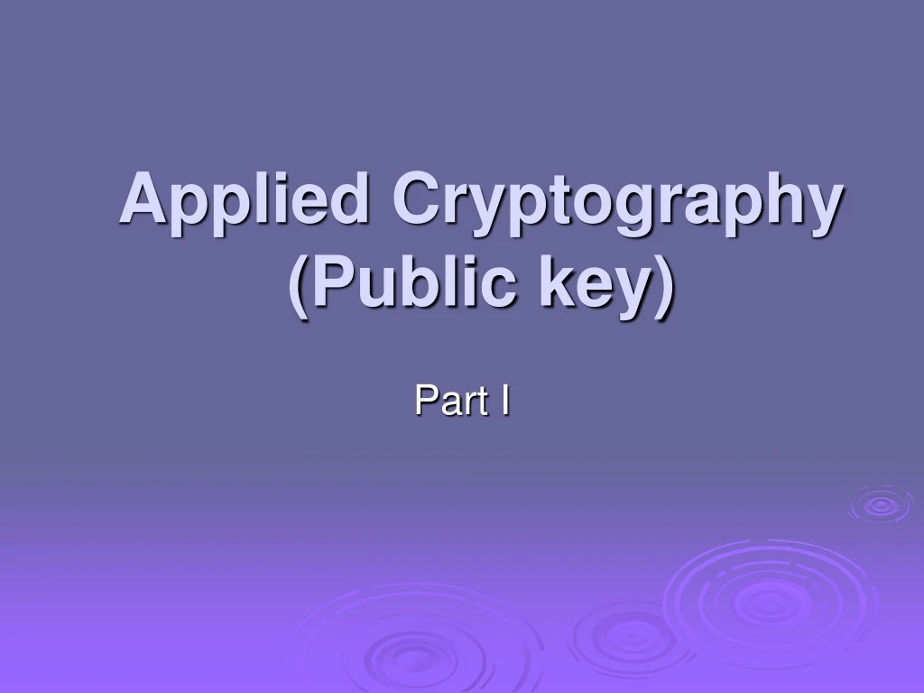 applied cryptography public key