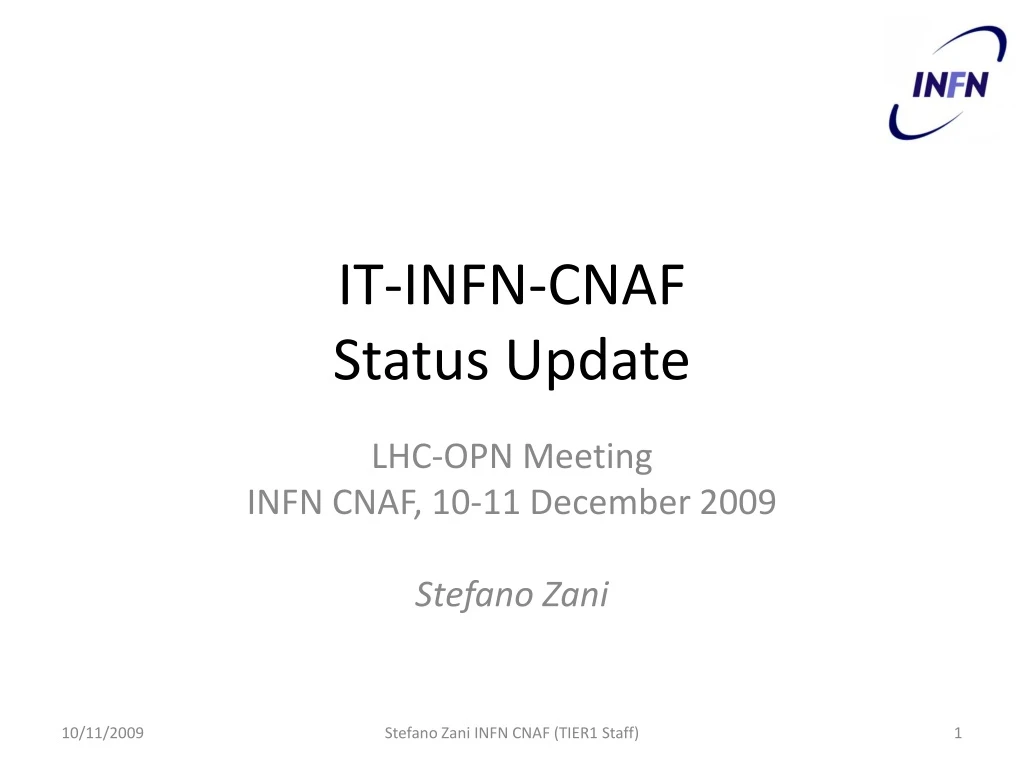 it infn cnaf status update