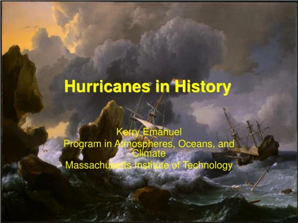 Hurricanes in History