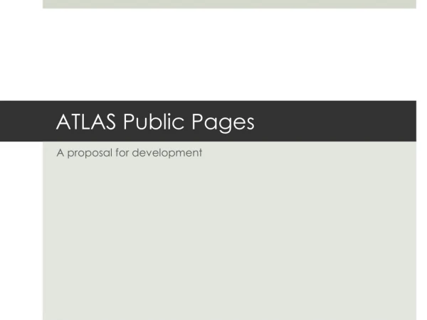 ATLAS Public Pages