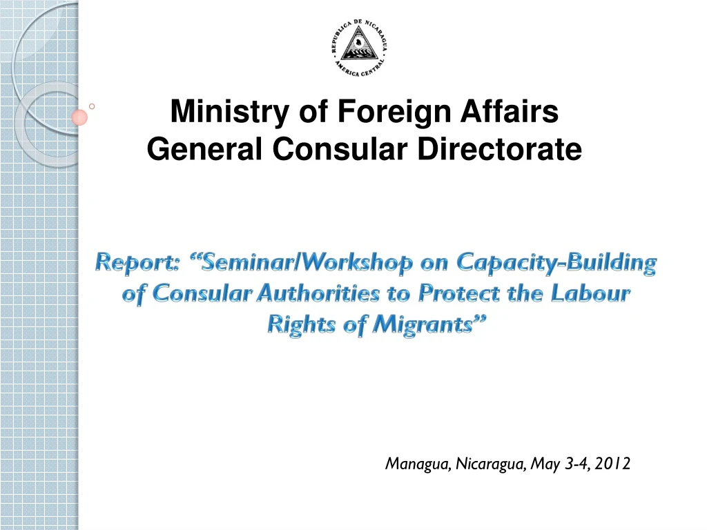 ministry of foreign affairs general consular directorate