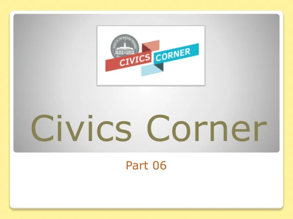 Civics Corner
