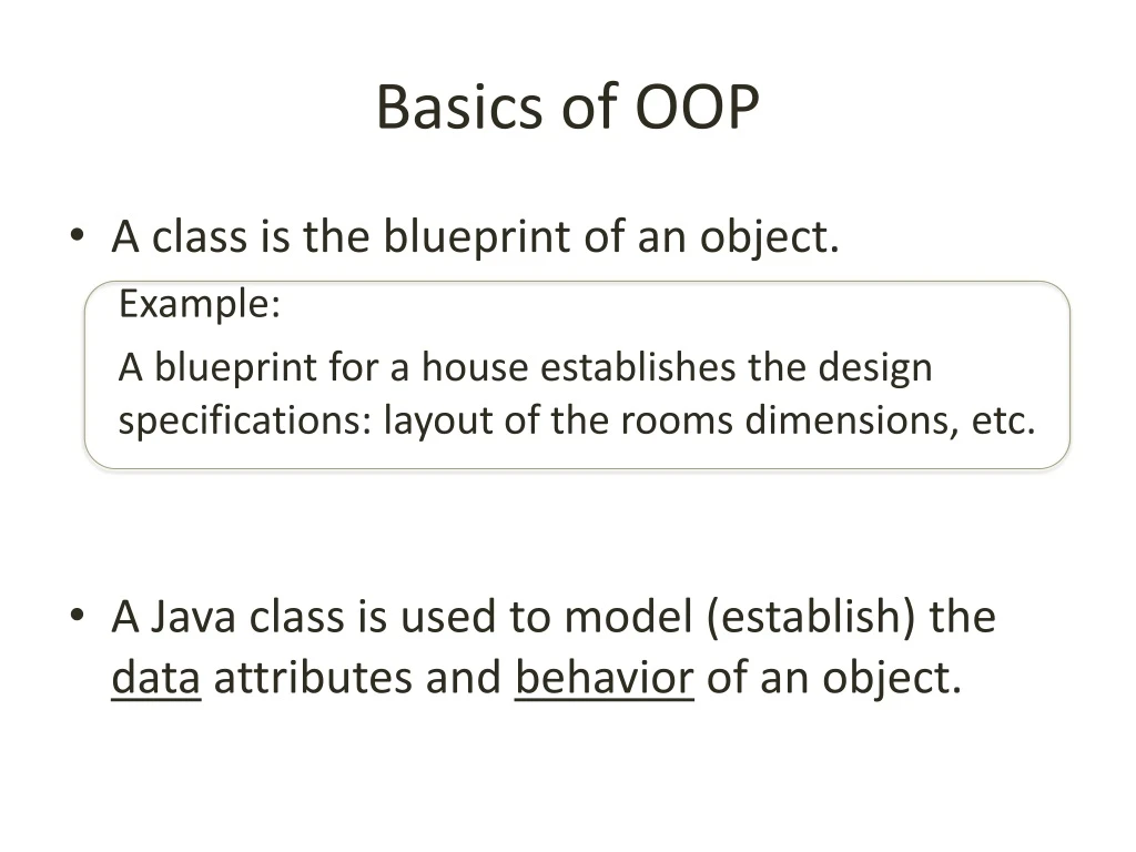 basics of oop