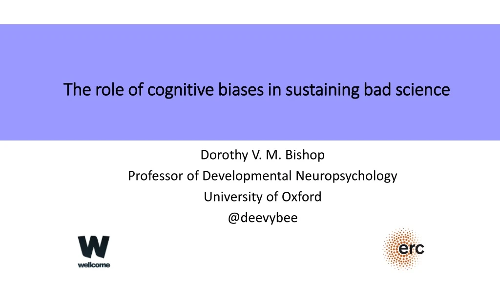 the role of cognitive biases in sustaining bad science