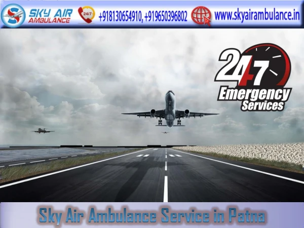 Book the Most Excellent Air Ambulance from Patna to Delhi