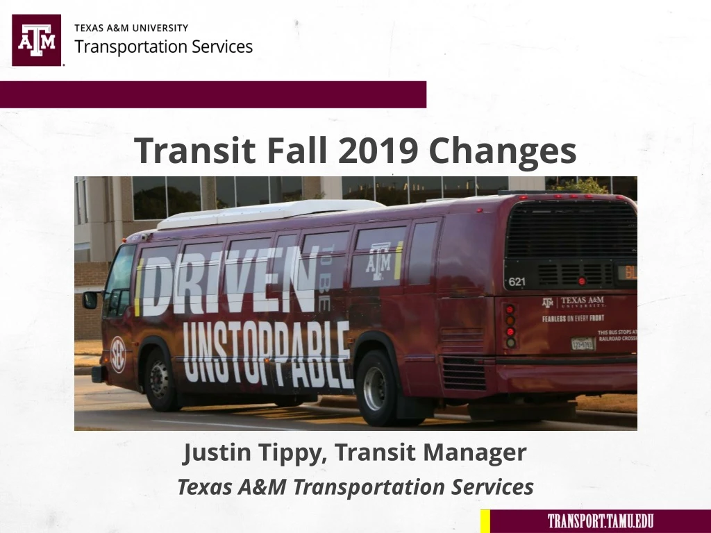 transit fall 2019 changes