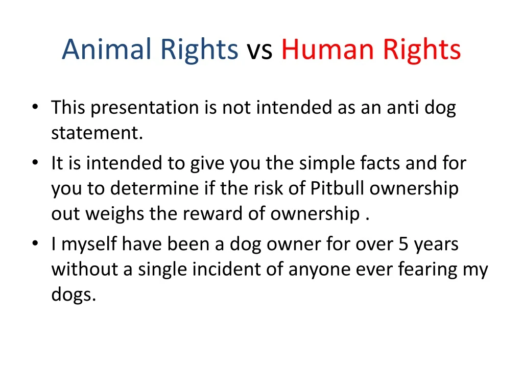 animal rights vs human rights