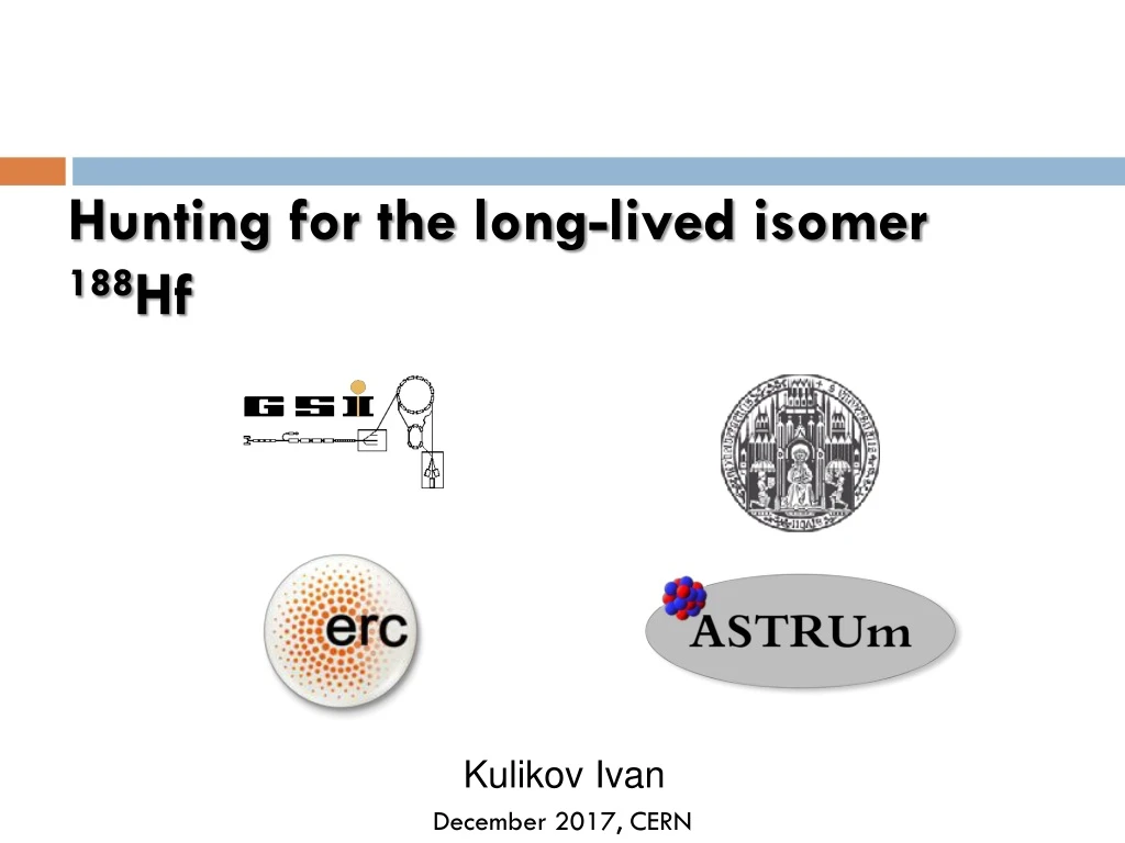hunting for the long lived isomer 188 hf