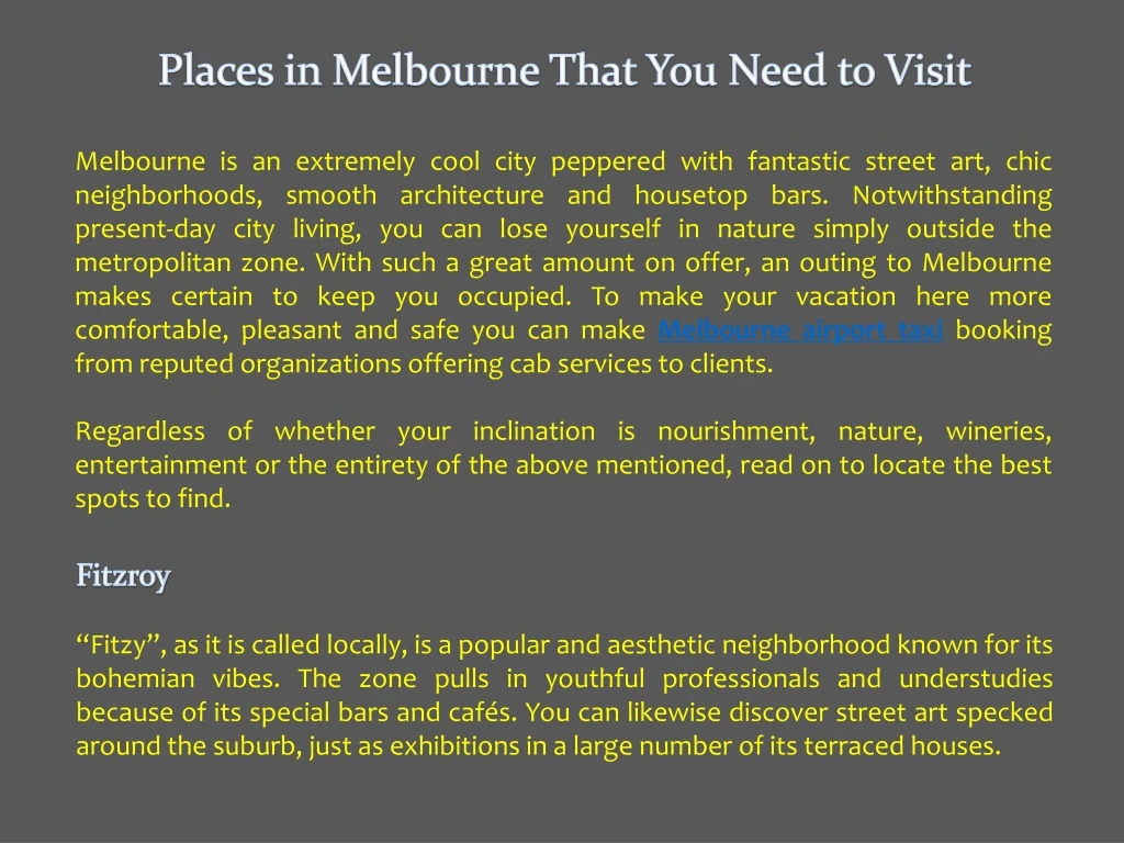 places in melbourne that you need to visit