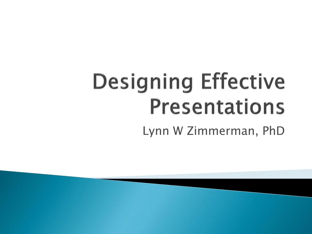 designing effective presentations