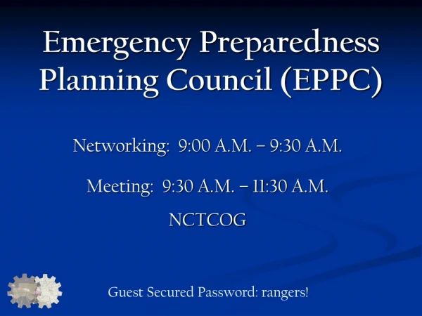 Emergency Preparedness Planning Council (EPPC)
