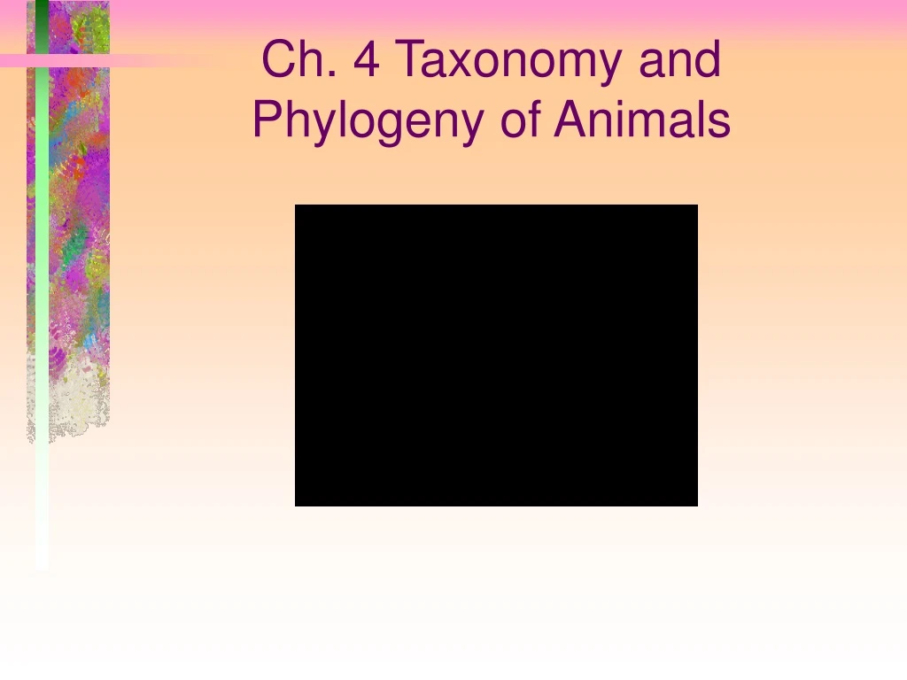 ch 4 taxonomy and phylogeny of animals