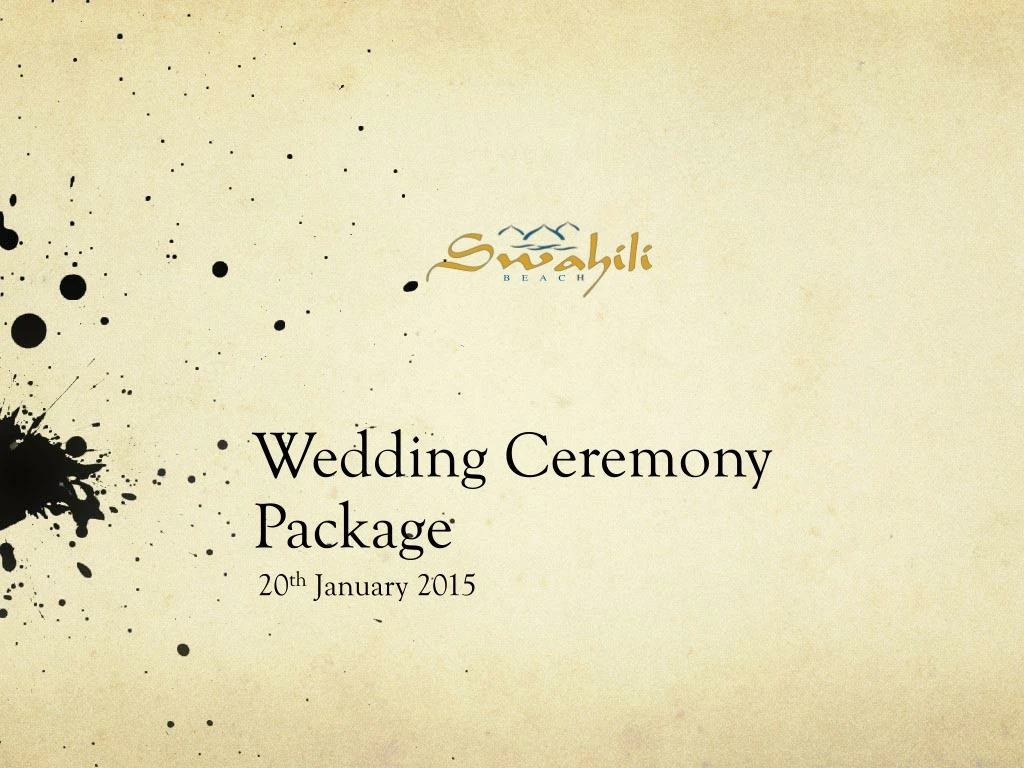 wedding ceremony package