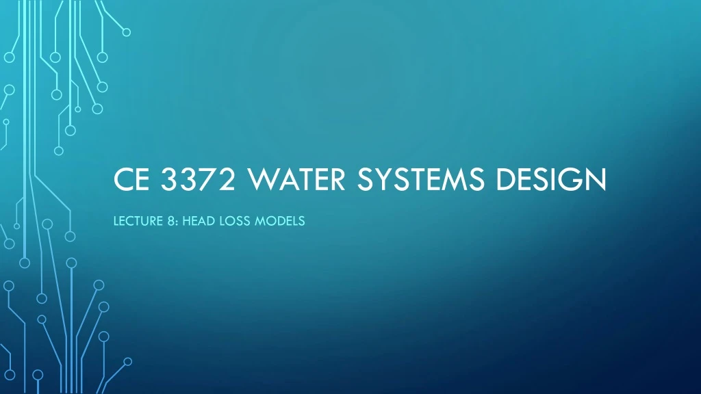 ce 3372 water systems design