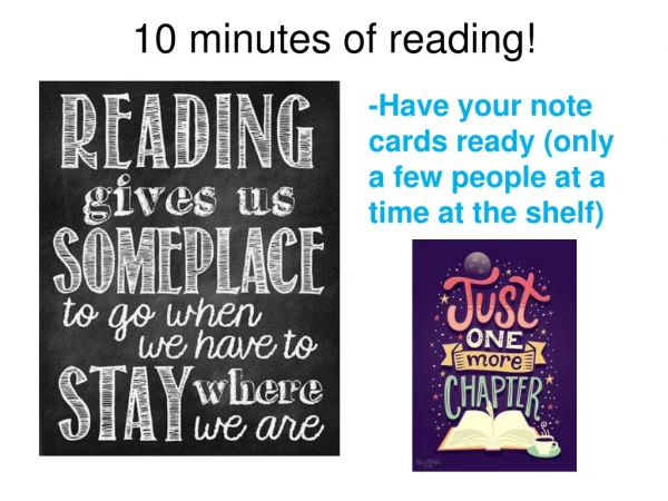 10 minutes of reading!
