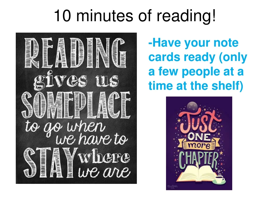 10 minutes of reading