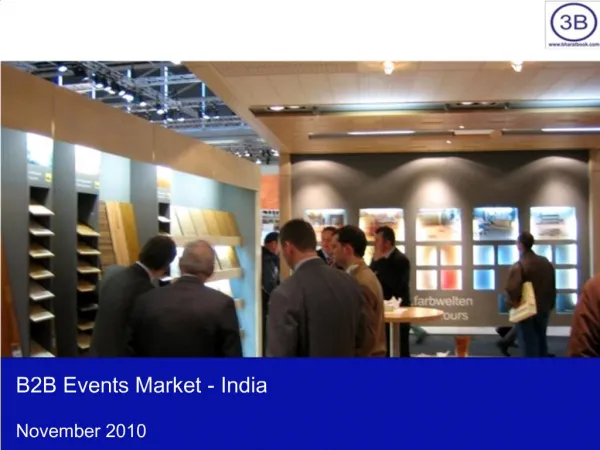B2B Events Market in India 2010