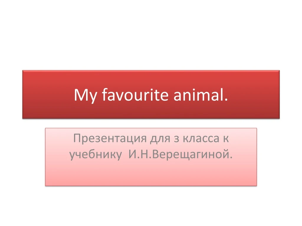 my favourite animal