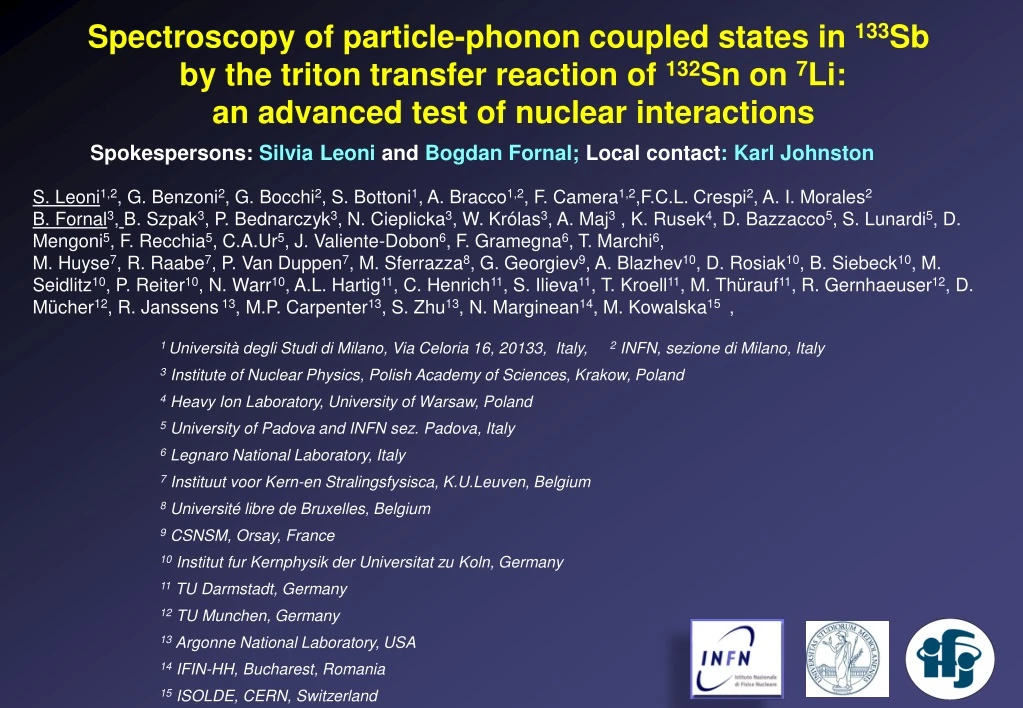 spectroscopy of particle phonon coupled states