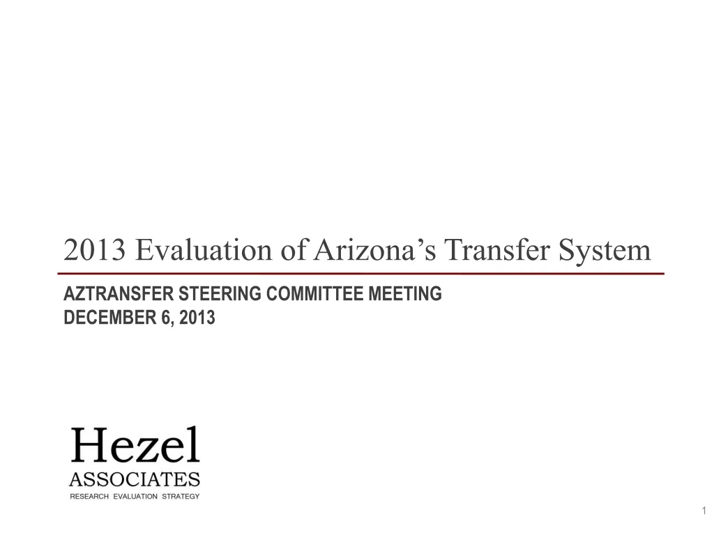 aztransfer steering committee meeting december 6 2013