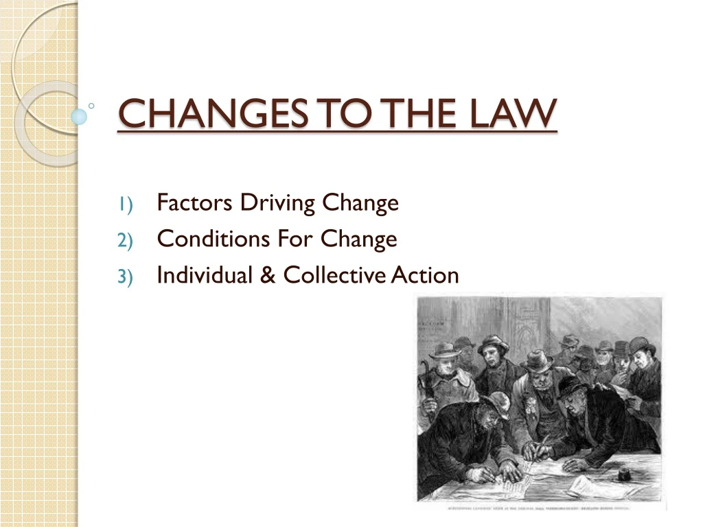 changes to the law
