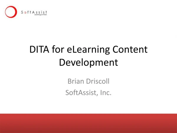 DITA for eLearning Content Development
