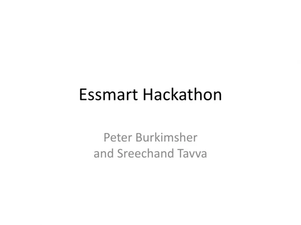 Essmart Hackathon