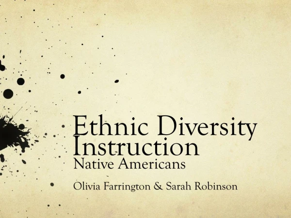Ethnic Diversity Instruction