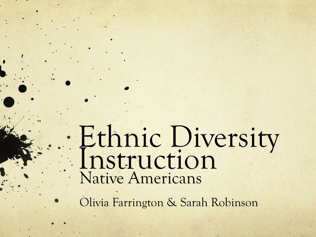 ethnic diversity instruction