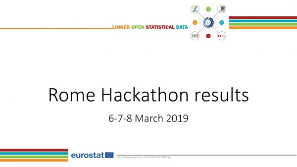 Rome Hackathon results 6-7-8 March 2019