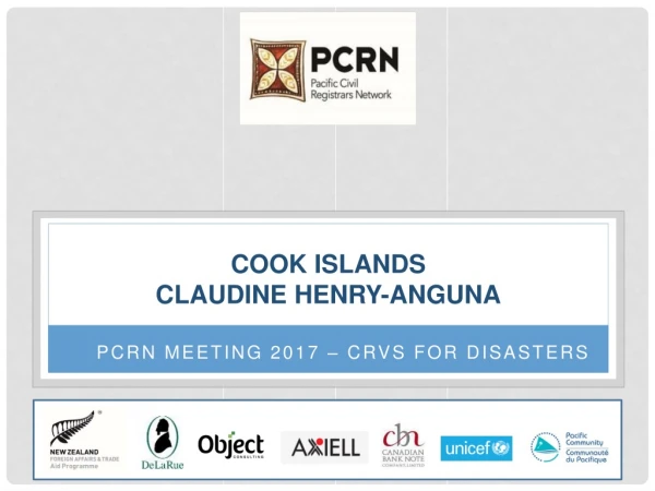 COOK ISLANDS Claudine henry- anguna