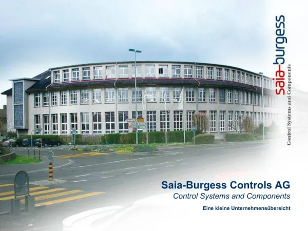 Saia-Burgess Controls AG Control Systems and Components
