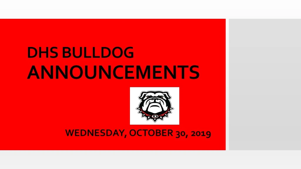 dhs bulldog announcements