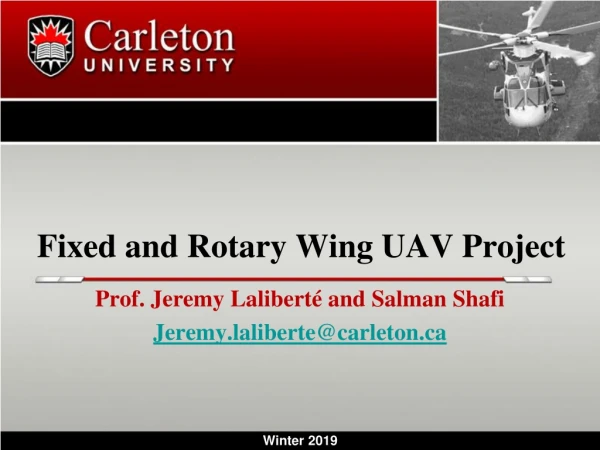 Fixed and Rotary Wing UAV Project